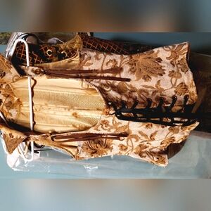 Vintage-Inspired Floral Brocade Vest